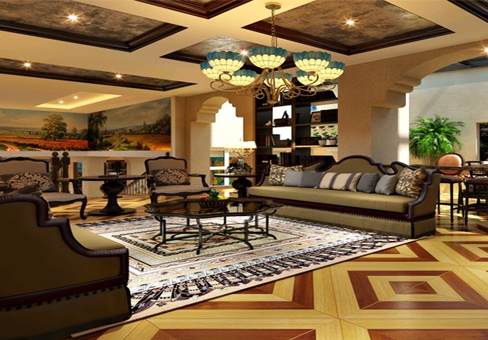 青島歐式效果圖_黃島建邦聽海聯(lián)排別墅裝修設計風格/報價