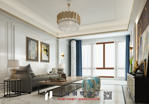 青島歐式效果圖_市北龍澤山莊復式裝修設計風格/報價